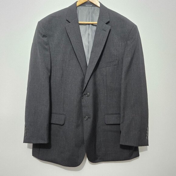 Pronto Uomo Mens Dark Gray Blazer Sz 46R Wool Blend Sport Coat Formal Event Work - Picture 1 of 12